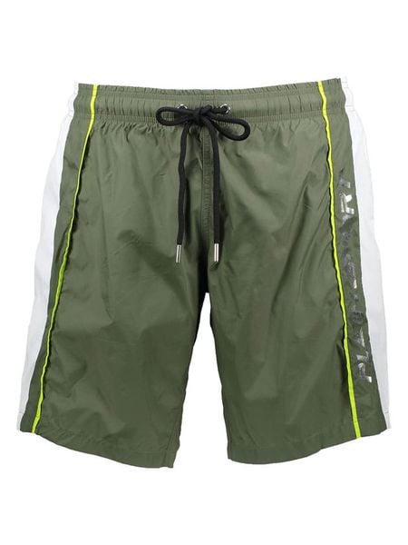 Plein Sport Szorty kąpielowe w kolorze khaki rozmiar: M. Brązowe szorty sportowe męskie Plein Sport, m, z materiału, outdoorowe. Za 89.67 zł.