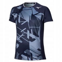 Koszulka sportowa Mizuno DB Shadow Graphic SS Tee. Niebieskie t-shirty sportowe męskie Mizuno, l, z bawełny, bez ramiączek, na fitness i siłownię. Za 160.30 zł.