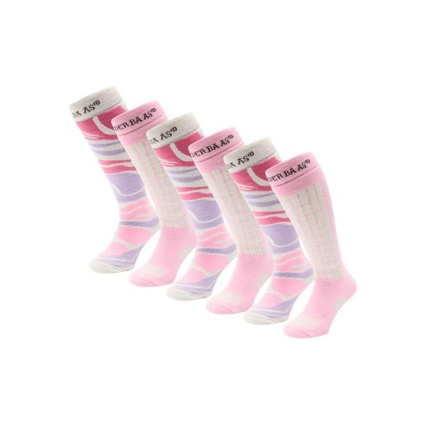 Skarpety narciarskie - Damskie - 6 par - Powder Rose. Czerwone skarpetki damskie POEDERBAAS, bez wzorów, z wełny. W wyprzedaży za 329.62 zł.