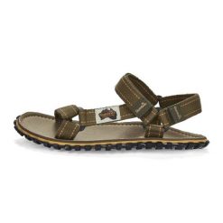 Sandały Gumbies Tracker Sandals GU-SATRA018 zielone. Zielone sandały męskie z bawełny, bez zapięcia. Za 310.74 zł.