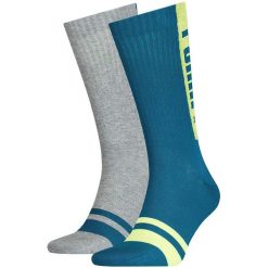 Skarpety Męskie Puma Seasonal Logo Socks Zielone 39-42. Szare skarpetki męskie Puma, bez wzorów, z bawełny. Za 125.99 zł.