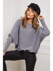 So Cachemire Sweter "Jackson" w kolorze szarym rozmiar: L. Szare swetry klasyczne damskie So Cachemire, l, z kaszmiru, bez kołnierzyka. Za 238.72 zł.