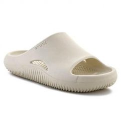 Klapki męskie Crocs Mellow Recovery Slide. Brązowe klapki i japonki męskie Crocs, z jeansu. Za 189.00 zł.