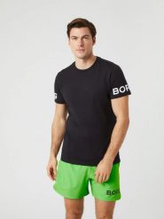 Bjorn_borg BORG COTTON T-SHIRT w kolorze BLACK BEAUTY. Czarne t-shirty męskie Björn Borg, m, bez wzorów, bez kołnierzyka. Za 185.00 zł.