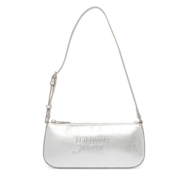 Torebka Tommy Jeans. Szare torebki klasyczne damskie Tommy Jeans, bez wzorów, z jeansu, bez dodatków. Za 409.99 zł.