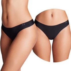 Majtki damskie stringi Under Armour Pure Stretch 3-PAK. Czarne stringi damskie Under Armour, s, bez wzorów. Za 81.99 zł.