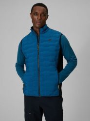 4F Bezrękawnik trekkingowy z wypełnieniem Primaloft Silver męski - granatowy S. Niebieskie kamizelki męskie 4f, l, z materiału. Za 349.99 zł.