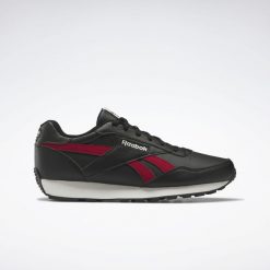 Buty męskie sportowe do chodzenia Reebok REWIN RUN BLACK. Czarne buty sportowe na co dzień męskie Reebok, z gumy, bez zapięcia, trekkingowe. Za 198.00 zł.