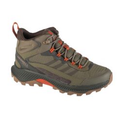 Buty trekkingowe męskie, Speed Strike 2 Mid WP. Zielone buty trekkingowe męskie MERRELL, z gumy, za kostkę, bez zapięcia. Za 561.00 zł.