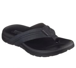 Męskie PATINO MARLEE Sandały Czarny. Czarne sandały męskie Skechers, z materiału, bez zapięcia. Za 390.00 zł.