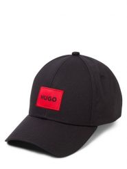 HUGO czapka z daszkiem - Men X Mężczyźni Bawełna czarny, ONE SIZE. Czarne czapki męskie Hugo, z aplikacjami, z bawełny, eleganckie. Za 199.95 zł.