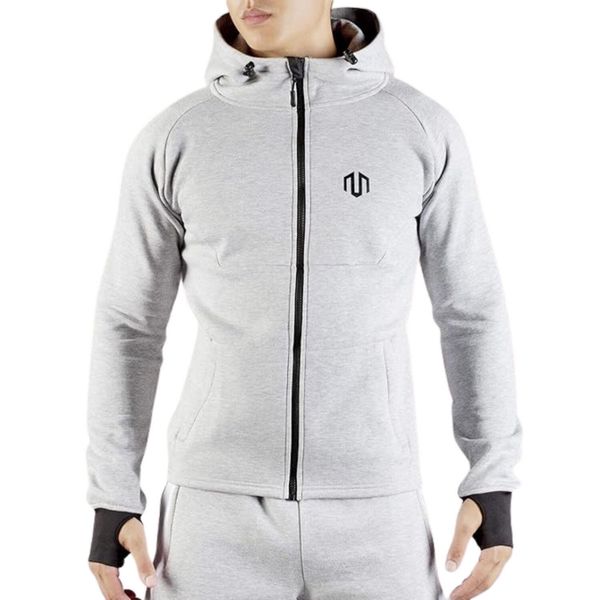 Bluza treningowa męska Morotai NeoTech Full Zip Hoodie. Szare bluzy bez kaptura męskie MOROTAI, m, z bawełny. Za 192.00 zł.