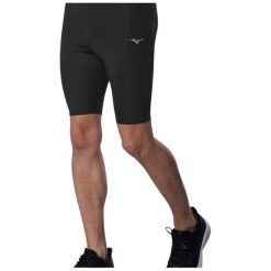 Legginsy do biegania męskie Mizuno Core Impulse Mid. Czarne spodnie sportowe męskie Mizuno, bez wzorów, z elastanu. Za 149.99 zł.