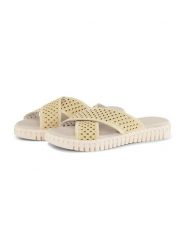 Ilse Jacobsen Klapki w kolorze żółtym rozmiar: 40. Żółte klapki damskie Ilse Jacobsen, bez wzorów, bez obcasa. Za 82.99 zł.