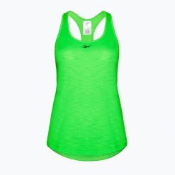 Koszulka Reebok Rbk-Chill Atletic Tank. Zielone t-shirty damskie REEBOK FITNESS, bez wzorów, bez ramiączek. Za 79.99 zł.