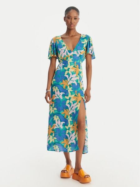 Billabong Sukienka letnia Jet Set EBJWD00134 Niebieski Regular Fit. Niebieskie sukienki damskie Billabong, na lato, xl, bez wzorów, z wiskozy, bez kołnierzyka, bez ramiączek. Za 339.99 zł.