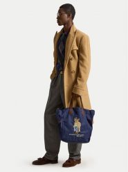 Polo Ralph Lauren Torebka 405P16216001 Granatowy. Niebieskie torebki klasyczne damskie Polo Ralph Lauren, bez wzorów, z materiału, bez dodatków. Za 919.99 zł.