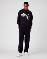 WRANGLER 75TH ANNI HOODIE MĘSKA BLUZA KAPTUR LOGO NADRUK BLACK BEAUTY W645HTZ13 112146187. Czarne bluzy z kapturem męskie Wrangler, m. Za 159.99 zł.