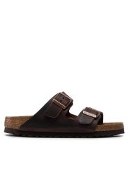 Birkenstock Klapki Arizona Bs 0452763 Brązowy. Brązowe klapki damskie Birkenstock, bez wzorów, z nubiku, bez obcasa. Za 579.99 zł.