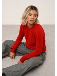 Just Cashmere Kaszmirowy sweter "Helen" w kolorze czerwonym rozmiar: L. Czerwone swetry klasyczne damskie Just Cashmere, l, z kaszmiru, bez kołnierzyka. Za 333.03 zł.