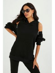 Milan Kiss Bluza w kolorze czarnym rozmiar: S. Czarne bluzy z kapturem damskie Milan Kiss, s. Za 92.21 zł.