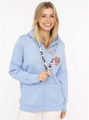 Zwillingsherz Bluza "Leo" w kolorze błękitnym rozmiar: S/M. Niebieskie bluzy z kapturem damskie Zwillingsherz, m. Za 220.12 zł.
