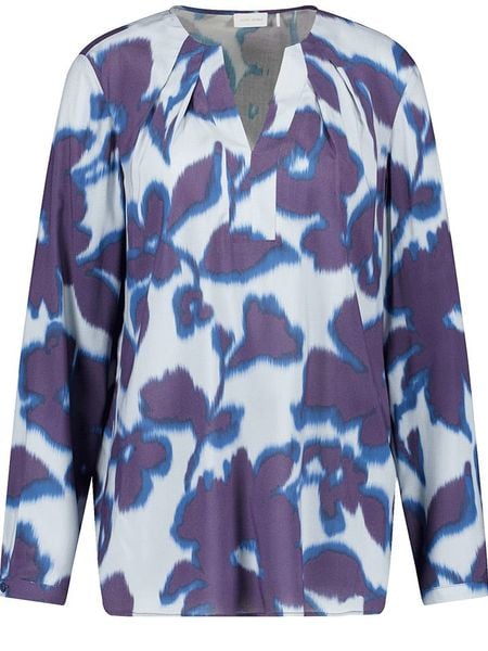 Gerry Weber Bluzka w kolorze błękitno-granatowym rozmiar: 40. Niebieskie bluzki damskie Gerry Weber, bez wzorów, z wiskozy, bez kołnierzyka, bez ramiączek. Za 122.09 zł.