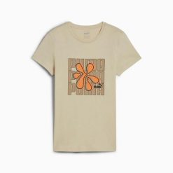 Koszulka damska Puma GRAPHICS WORDING beżowa 68299768 r M. Brązowe t-shirty damskie Puma, l, bez wzorów, z bawełny, bez kołnierzyka. Za 81.26 zł.