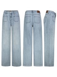 Sublevel Dżinsy - Comfort fit - w kolorze błękitnym rozmiar: XS. Niebieskie jeansy damskie Sublevel, z podwyższonym stanem. Za 118.56 zł.
