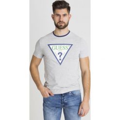 T-SHIRT GUESS CLUB. Szare t-shirty męskie Guess, l, z aplikacjami, z bawełny, bez kołnierzyka. Za 101.40 zł.