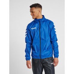 Kurtka ortalionowa sportowa dla dorosłych Hummel Core Spray Jacket. Niebieskie kurtki treningowe męskie HUMMEL, m, bez wzorów, z materiału, do piłki ręcznej. Za 130.00 zł.