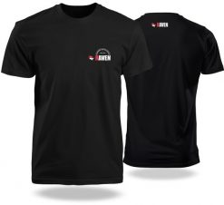Koszulka sportowa T-shirt męski Raven. Czarne t-shirty męskie RAVEN, l, bez wzorów, z bawełny, bez kołnierzyka. Za 79.00 zł.