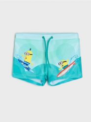 Kąpielówki z nadrukiem Minions - niebieski. Niebieskie kąpielówki męskie Sinsay, l, bez wzorów. W wyprzedaży za 15.99 zł.
