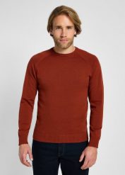 LEE MĘSKI SWETER CLEAN RAGLAN SWEATER SWEET MAPLE 112355672 LD46014970. Swetry męskie Lee, m, bez wzorów, bez kołnierzyka. Za 199.99 zł.