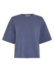 MOSS COPENHAGEN Koszulka "Nilda" w kolorze niebieskim rozmiar: XS/S. Niebieskie bluzki damskie MOSS COPENHAGEN, s, bez wzorów, bez kołnierzyka. Za 93.72 zł.