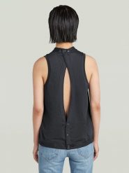 G-Star Bluzka w kolorze czarnym rozmiar: XS. Czarne bluzki damskie G-Star, xs, bez wzorów, z bawełny, retro, bez kołnierzyka, bez ramiączek. Za 122.09 zł.