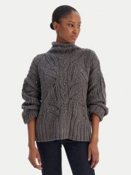 Liu Jo Golf MF5451 MA37R Szary Regular Fit. Szare golfy damskie Liu Jo, xs, bez wzorów, z wełny, bez ramiączek. Za 719.99 zł.