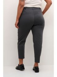 KAFFE curve Spodnie w kolorze antracytowym rozmiar: 50. Czarne spodnie materiałowe damskie KAFFE curve, bez wzorów, z podwyższonym stanem. Za 126.15 zł.