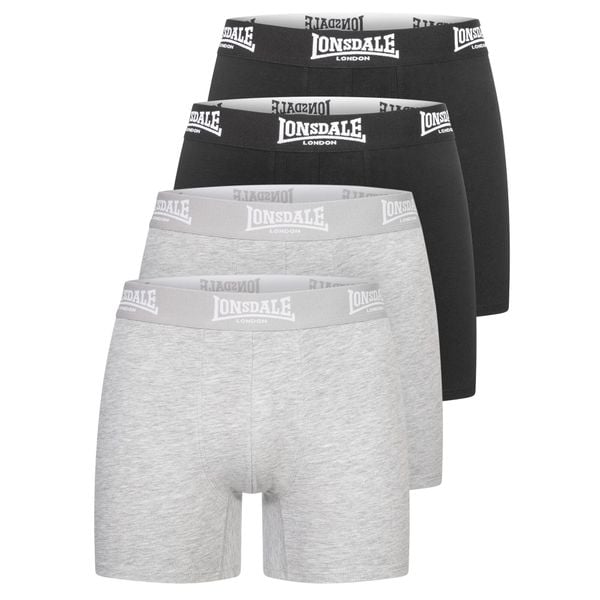 Bokserki Lonsdale East Challow (x4). Czarne bokserki męskie Lonsdale, bez wzorów. Za 179.50 zł.