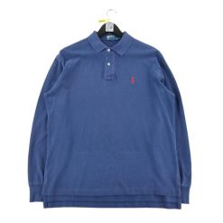 Second life - Polo Ralph Lauren męska koszulka z długim rękawem - Stan dobry. Niebieskie koszulki polo męskie Ralph Lauren, l, bez wzorów, z materiału, bez ramiączek. Za 106.46 zł.