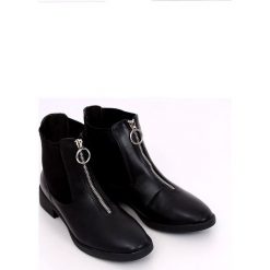 Botki sztyblety czarne YF0531 Black. Czarne botki damskie ButyModne, z materiału, klasyczne, bez obcasa, bez zapięcia. W wyprzedaży za 99.00 zł.