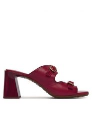 Hispanitas Klapki HV264803 C003 Czerwony. Czerwone klapki damskie Hispanitas, bez wzorów, z materiału, bez obcasa. Za 609.99 zł.