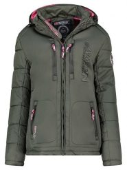 Geographical Norway Kurtka zimowa "Beachwood" w kolorze khaki rozmiar: XXL. Brązowe kurtki damskie Geographical Norway, na zimę, xxl, z aplikacjami, z puchu, bez kaptura. Za 265.40 zł.
