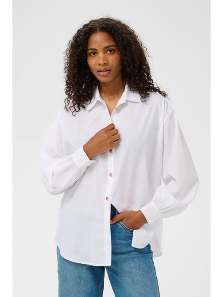 Kaffe Koszula w kolorze białym rozmiar: 40. Białe koszule damskie Kaffe, bez wzorów, bez kołnierzyka, bez ramiączek. Za 173.99 zł.