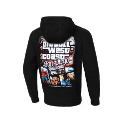 Bluza męska Pitbull z kapturem Most Wanted. Czarne bluzy sportowe męskie PITBULL, bez wzorów, sportowe, bez kołnierzyka, bez ramiączek. W wyprzedaży za 229.00 zł.