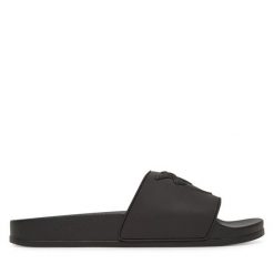 Klapki PINKO. Czarne klapki damskie Pinko, bez wzorów, bez obcasa. Za 319.99 zł.