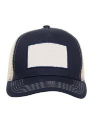 Clique Trucker Patch Cap czapka 5-panel z naszywką bawełnianą – Dark Navy. Niebieskie czapki męskie CLIQUE, z aplikacjami, z bawełny. Za 81.33 zł.