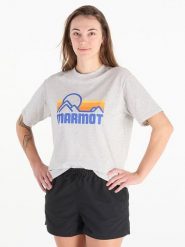 Marmot Koszulka "Coastal" w kolorze szarym rozmiar: M. Szare t-shirty damskie Marmot, m, bez wzorów, bez kołnierzyka. Za 118.56 zł.