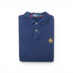 Second life - Polo Ralph Lauren koszulka męska z krótkim rękawem - Stan dobry. Niebieskie koszulki polo męskie Ralph Lauren, l, bez wzorów, bez ramiączek. Za 85.16 zł.