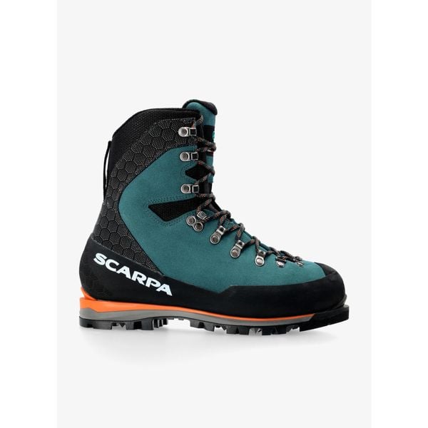 Buty wysokogórskie Scarpa Mont Blanc GTX. Zielone buty trekkingowe męskie Scarpa, bez zapięcia, trekkingowe. W wyprzedaży za 1,738.80 zł.